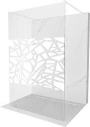 Mexen Kioto szabadon álló zuhanyfal 120 x 200 cm, fehér minta 8 mm, fehér - 800-120-002-20-85 (800-120-002-20-85)