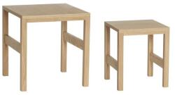 Hübsch Natúr Tölgyfa Kisasztal Szett 2db