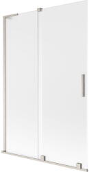 Mexen Velar L kétszárnyú tolózuhanyfal 120 x 150 cm, fagyott, polírozott nikkel - 896-120-003-31-97 (896-120-003-31-97)