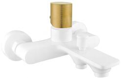 Mexen Royo One fürdőkád csaptelep, fehér/arany - 72231-25 (72231-25)