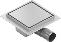 Mexen Flat-Q M13 padlószintbe süllyesztett négyzetes vízelvezető 12 x 12 cm, inox - 1010012 (1010012)