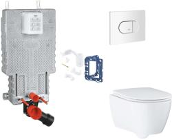 GROHE Uniset - Készlet fali beépítéshez, WC, SoftClose ülőke, Arena Cosmopolitan gombok és bedobható tabletta készlet, alpesi fehér SANI15BB3128 (SANI15BB3128)