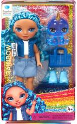 MGA Entertainment Rainbow High Littles Sapphire Kék ruhás baba kiegészítőkkel (531197-EUC) (531197-EUC)
