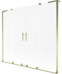Mexen Velar L Duo kádparaván 2-szárnyú tolóajtó 200 x 150 cm, zuzmarás, arany - 896-200-003-32-50 (896-200-003-32-50)