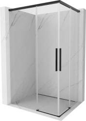 Mexen Rox Duo tolóajtós zuhanykabin 100 x 90 cm, átlátszó, fekete - 8C2D-100-090-70-00 (8C2D-100-090-70-00)