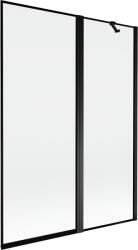 Mexen Mist 2-szárnyas kádparaván, jobbos, 130 x 150 cm, fekete keret, fekete - 8A9-130-011-70-70-P (8A9-130-011-70-70-P)