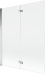 Mexen Mist 2-szárnyú bal oldali kádparaván 140 x 150 cm, átlátszó, króm - 8A9-140-002-01-00-L (8A9-140-002-01-00-L)