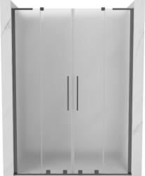 Mexen Velar L Duo tolóajtós zuhanykabin 150 cm, homályos, gun metal - 871-150-003-32-95 (871-150-003-32-95)