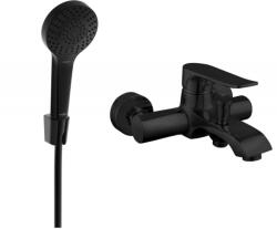 Mexen Pecos R05 kád csaptelep zuhanykészlettel, fekete - 7273R05-70 (7273R05-70)