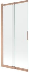 Mexen Fox 2-szárnyas toló fürdőszobai paraván 85 x 150 cm, átlátszó, csiszolt réz - 891-085-002-65-00 (891-085-002-65-00)