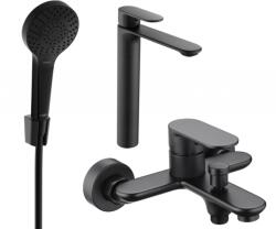 Mexen Milo R05 fürdőkád szett, fekete - 71313R05-70 (71313R05-70)