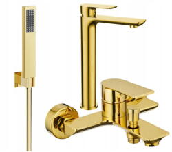 Mexen Alfa R02 fürdőkád szett, arany - 745713R02-50 (745713R02-50)