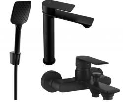 Mexen Royo R62 fürdőkád csomag, fekete - 72213R62-70 (72213R62-70)