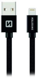 SWISSTEN 71527600 USB-A apa - Lightning apa Adat- és töltőkábel 3m - Fekete (71527600) (71527600)