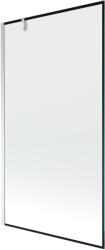 Mexen Next 1-szárnyas fürdőszobai paraván 100 x 150 cm, fekete keret, króm - 895-100-000-00-70-01 (895-100-000-00-70-01)