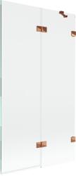 Mexen Lunar kétszárnyú fürdőszobai paraván jobb 100 x 150 cm, átlátszó, rózsaarany - 897-100-100-60-00-P (897-100-100-60-00-P)