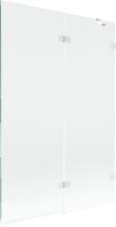 Mexen Lunar kétszárnyú kádparaván jobbos 120 x 150 cm, átlátszó, fehér - 897-120-100-20-00-P (897-120-100-20-00-P)