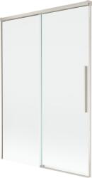 Mexen Rox kétszárnyú tolóajtós zuhanyfal 120 x 150 cm, átlátszó, szálcsiszolt nikkel - 8C9-120-001-97-00 (8C9-120-001-97-00)