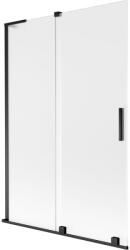Mexen Velar L kádparaván kétszárnyú toló 120 x 150 cm, zúzmara, fekete - 896-120-003-31-70 (896-120-003-31-70)