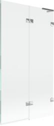 Mexen Lunar L kétajtós fürdőkádparaván, jobbos, 100 x 150 cm, átlátszó, króm - 897L-100-100-01-00-P (897L-100-100-01-00-P)