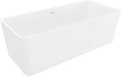 Mexen Nila szabadonálló, bordázott kád 170 x 75 cm, fehér, fehér túlfolyó - 52841708000-20 (52841708000-20)