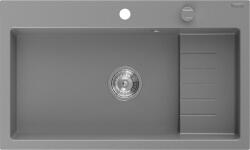 Mexen Omar gránit mosogató 1-medencés 800 x 480 mm, szürke, króm szifon - 6520801005-71 (6520801005-71)
