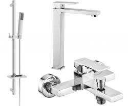 Mexen Uno DQ77 fürdőkád csaptelep készlet, króm - 71413DQ77-00 (71413DQ77-00)