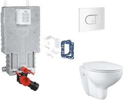 GROHE Uniset - Készlet fali beépítéshez, WC, SoftClose ülőke, Arena Cosmopolitan gombok és bedobható tabletta készlet, alpesi fehér SANI15BB3119 (SANI15BB3119)