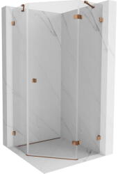 Mexen Lunar ötszögletű jobbra nyíló zuhanykabin 80 x 80 cm, átlátszó, rózsaarany - 831-080P-080L-60-00-P (831-080P-080L-60-00-P)