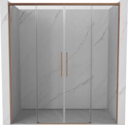 Mexen Rox Duo tolóajtós zuhanykabin 170 cm, átlátszó, kefe bronz - 8C2-170-002-65-00 (8C2-170-002-65-00)