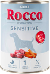 Rocco 24x400g Rocco Sensitive marha & sárgarépa nedves kutyatáp új receptúrával