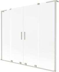 Mexen Velar L Duo 2-szárnyú toló kádparaván 180 x 150 cm, zúzmara, kefélt nikkel - 896-180-003-32-97 (896-180-003-32-97)