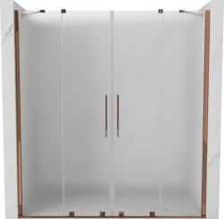 Mexen Velar Duo tolóajtós zuhanykabin 170 cm, fagyos, rózsaarany - 871-170-000-32-60 (871-170-000-32-60)