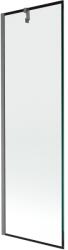 Mexen Next egyszárnyú kádparaván, 60 x 150 cm, fekete keret, gun gray kefe - 895-060-000-00-70-66 (895-060-000-00-70-66)