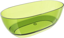 Mexen Pure lime szabadon álló átlátszó kád 170 x 80 cm, krómozott lefolyó - 58071708012 (58071708012)