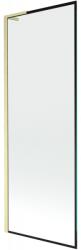 Mexen Next L kádparaván 1-szárnyú 70 x 150 cm, fekete keret, arany szálcsiszolt - 895-070-000-03-70-55 (895-070-000-03-70-55)
