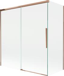 Mexen Rox 2-szárnyú, toló kádparaván 150 + 70 x 150 cm, átlátszó, rózsaszín arany - 8C9-150-070-60-00 (8C9-150-070-60-00)