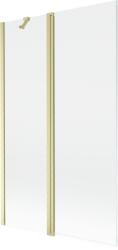 Mexen Mist kétszárnyú kádparaván 110 x 150 cm, átlátszó, arany szálcsiszolt - 8A9-110-011-55-00 (8A9-110-011-55-00)