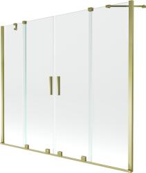 Mexen Velar Duo kádparaván 2-szárnyas tolóajtós 200 x 150 cm, átlátszó, arany - 896-200-000-02-50 (896-200-000-02-50)