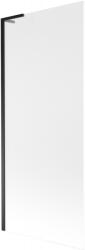 Mexen Next L egyszárnyú fürdőkádparaván 80 x 150 cm, zúzmarás, fekete - 895-080-000-03-30-70 (895-080-000-03-30-70)