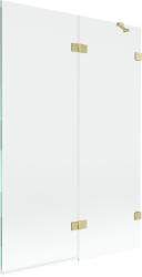 Mexen Lunar 2-szárnyú kádparaván balos 120 x 150 cm, átlátszó, arany szálcsiszolt - 897-120-100-55-00-P (897-120-100-55-00-P)