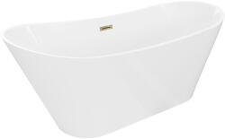Mexen Dora szabadon álló kád 170 x 75 cm, fehér, arany túlfolyóval - 52071707500-50 (52071707500-50)