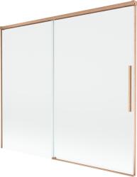 Mexen Rox kétszárnyú, tolóajtós fürdőkád paraván 180 x 150 cm, átlátszó, csiszolt réz - 8C9-180-001-65-00 (8C9-180-001-65-00)