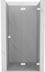 Mexen Lunar-F összecsukható zuhanyajtó jobb 80 cm, átlátszó, fehér - 836-080-000-20-00-P (836-080-000-20-00-P)