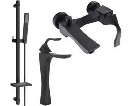 Mexen Estrella DQ02 kád szett, fekete - 72313DQ02-70 (72313DQ02-70)