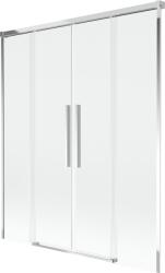 Mexen Rox 2 szárnyas térelválasztó kádhoz, 140 x 150 cm, átlátszó, króm - 8C9-140-002-01-00 (8C9-140-002-01-00)