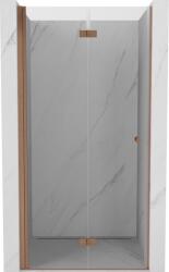 Mexen Mist-F összecsukható balos zuhanyajtó 80 cm, áttetsző, kefe réz - 8A6-080-000-65-00-L (8A6-080-000-65-00-L)