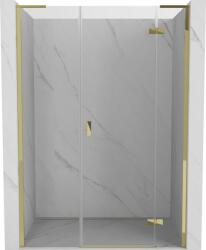 Mexen Mist-H L jobbos nyíló zuhanyajtó 140 cm, átlátszó, arany - 8A5L-140-001-50-00-P (8A5L-140-001-50-00-P)