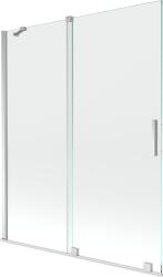 Mexen Velar 2-szárnyú, toló fürdőkád paraván 140 x 150 cm, átlátszó, króm - 896-140-000-01-01 (896-140-000-01-01)