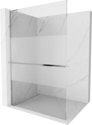 Mexen Kioto+ L zuhanyfal polccal Walk-in 70 x 200 cm, átlátszó/fagyos, króm - 800-070-123-01-35 (800-070-123-01-35)